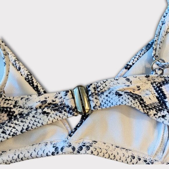 Snake skin print triangle bikini top - Picture 4 of 9